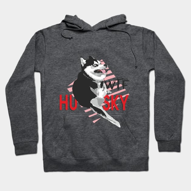 Funny husky Hoodie by Olgakunz
